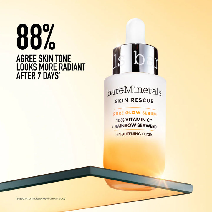 Bare Minerals: SKIN RESCUE PURE GLOW SERUM WITH 10% VITAMIN C COMPLEX AND RAINBOW SEAWEED