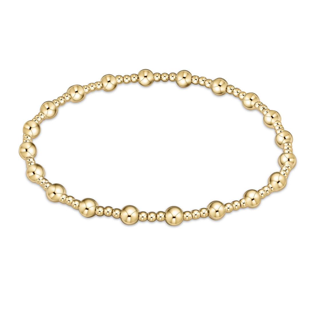 Enewton: Classic Sincerity Pattern Bead Bracelet in Gold - The Vogue Boutique