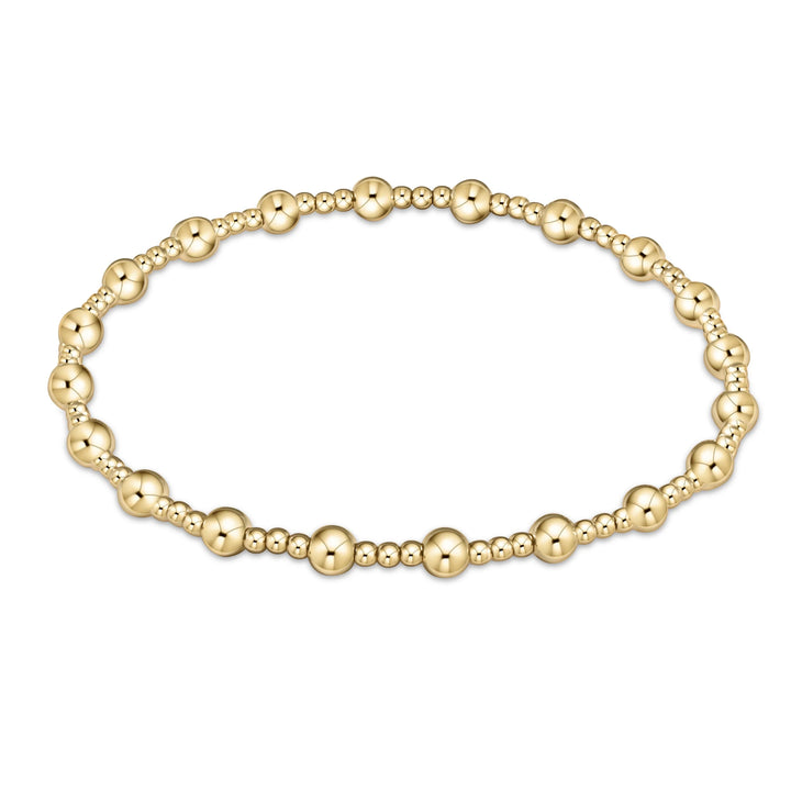 Enewton: Classic Sincerity Pattern Bead Bracelet in Gold - The Vogue Boutique