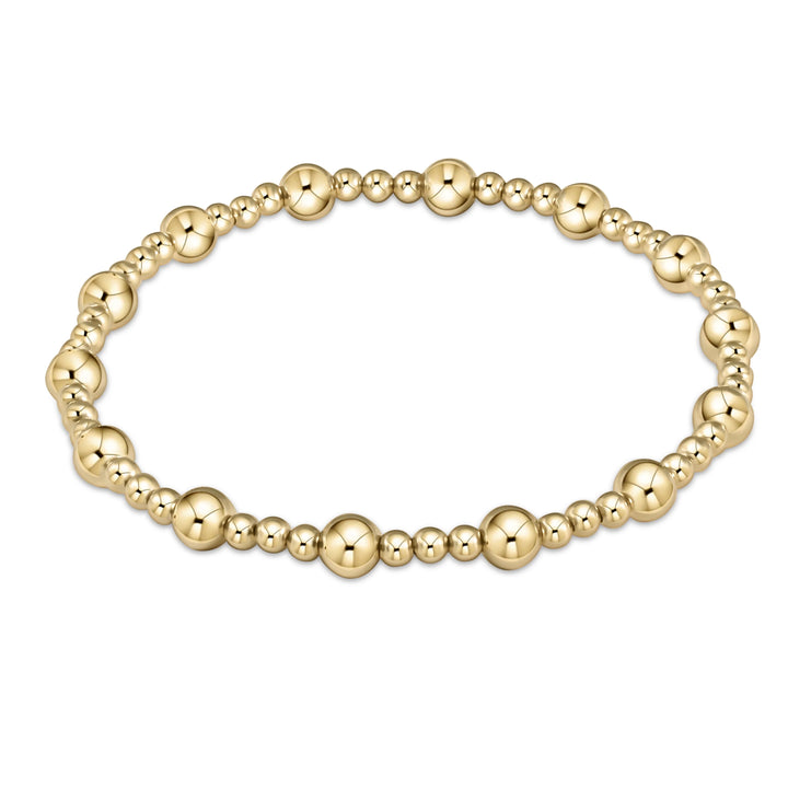 Enewton: Classic Sincerity Pattern Bead Bracelet in Gold - The Vogue Boutique