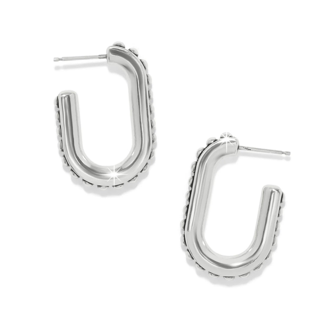Brighton: Pretty Tough Link Hoop Earrings (JA0300)