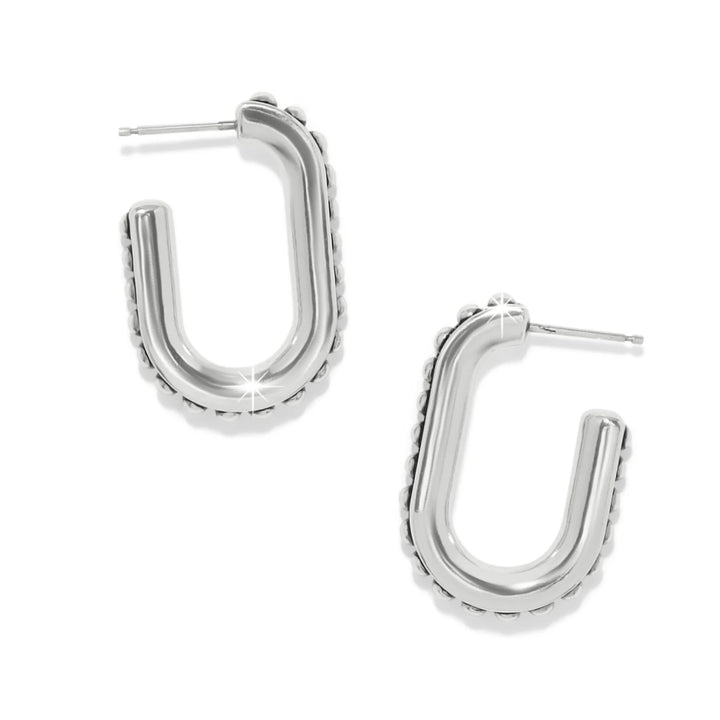 Brighton: Pretty Tough Link Hoop Earrings (JA0300)