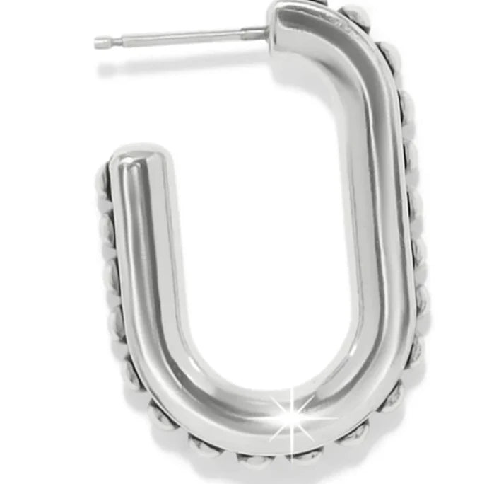 Brighton: Pretty Tough Link Hoop Earrings (JA0300)