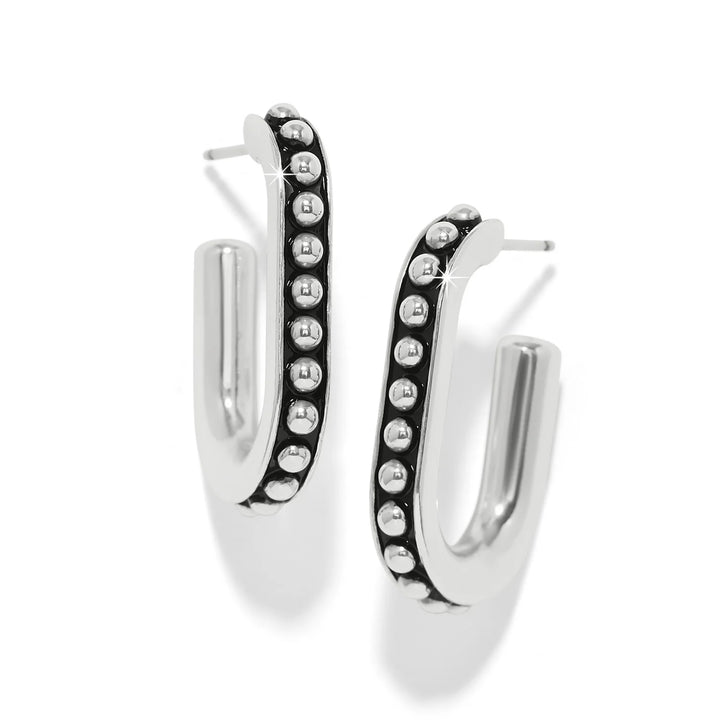 Brighton: Pretty Tough Link Hoop Earrings (JA0300)