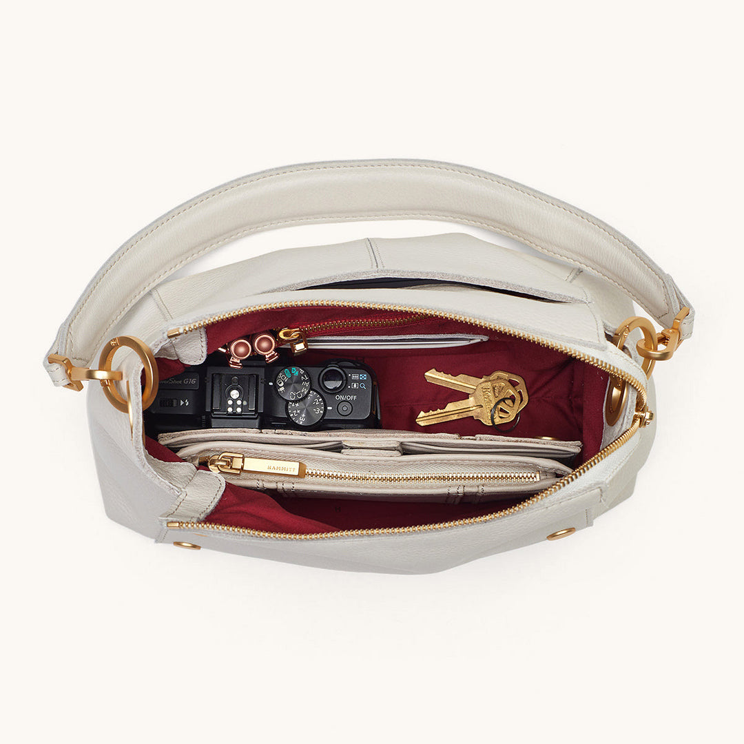 Hammitt: Bryant Med in Calla Lily White/Brushed Gold