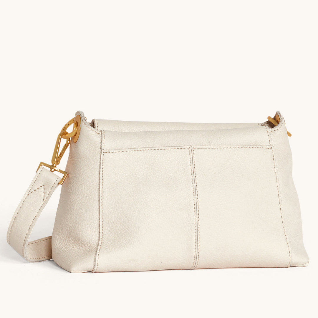 Hammitt: Bryant Med in Calla Lily White/Brushed Gold