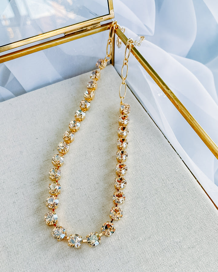 Mariana: Small Stone Necklace - N-3252-216216-YG - The Vogue Boutique
