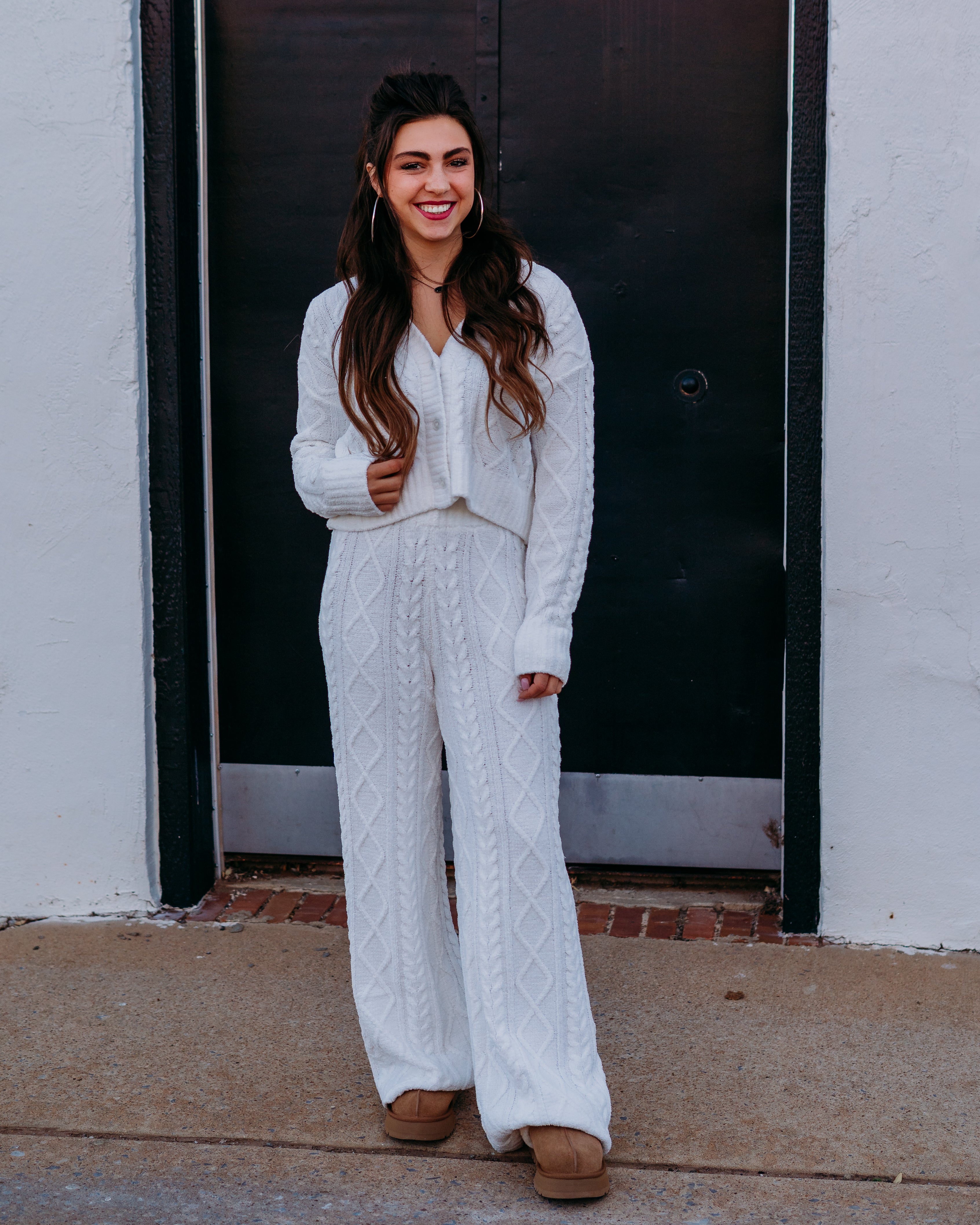 Z Supply Gemma Cable Pant in Vanilla Ice | Cozy Loungewear – The