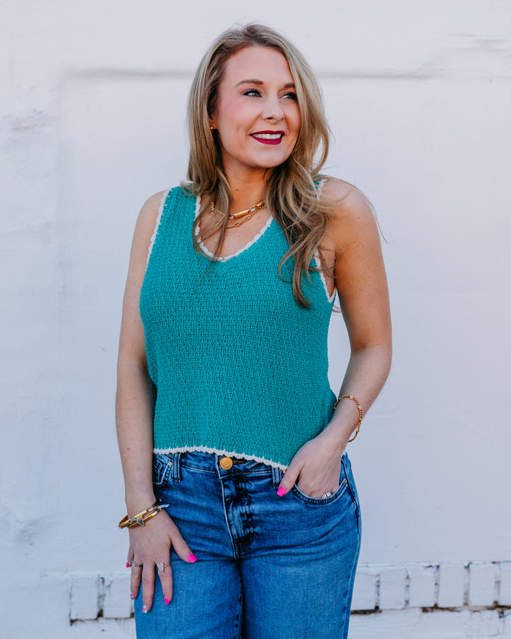 Z Supply: Yessenia Whipstitch Tank in La Palma - The Vogue Boutique
