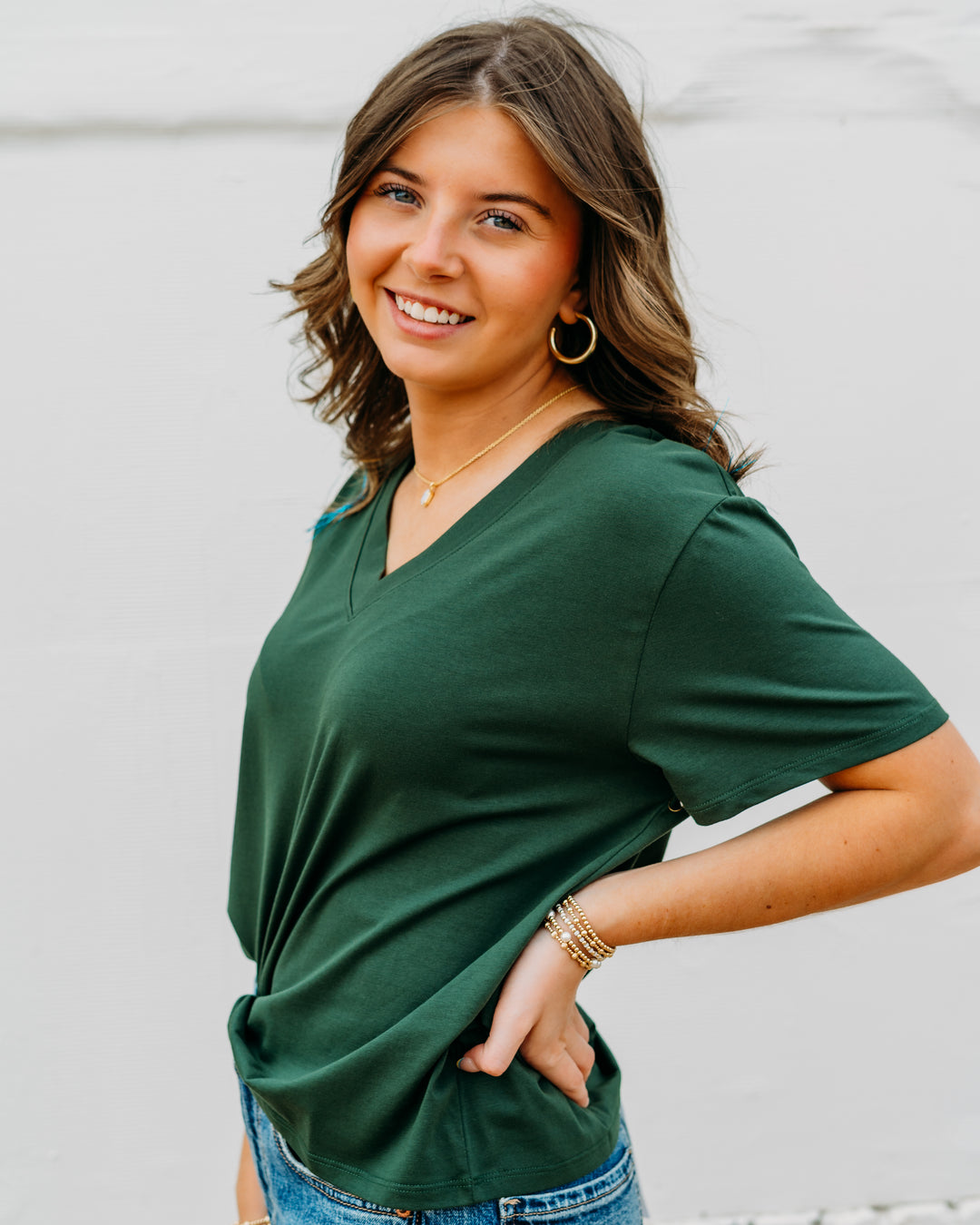 Another Love: Amaya Top in Evergreen