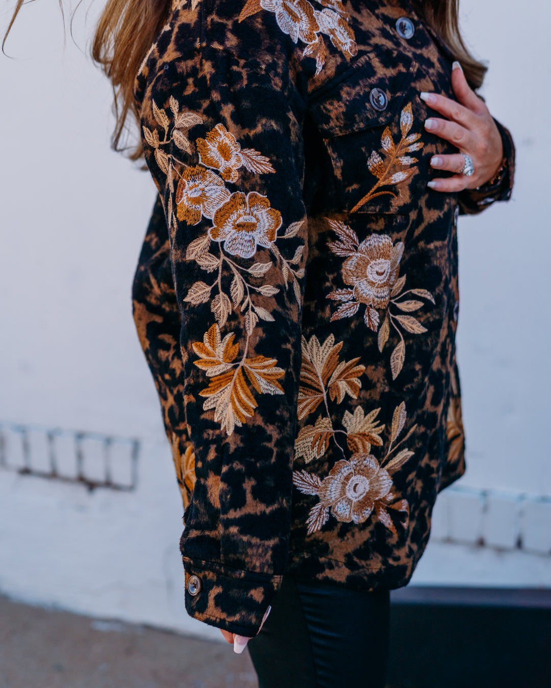 Johnny Was: Oversized Shirt Jacket in Floron Jacquared