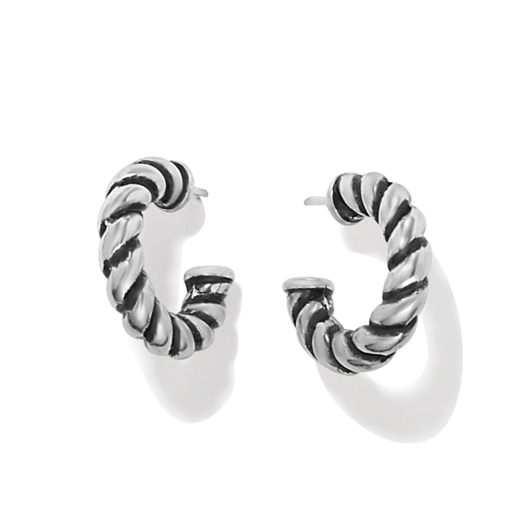 Brighton: Interlok Twist Small Post Hoop Earrings