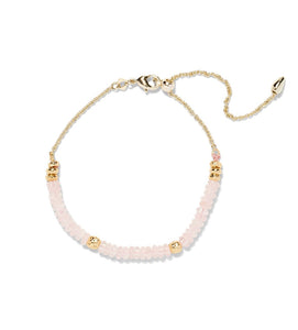 Kendra Scott: Deliah Bracelet in Gold Rose Quartz