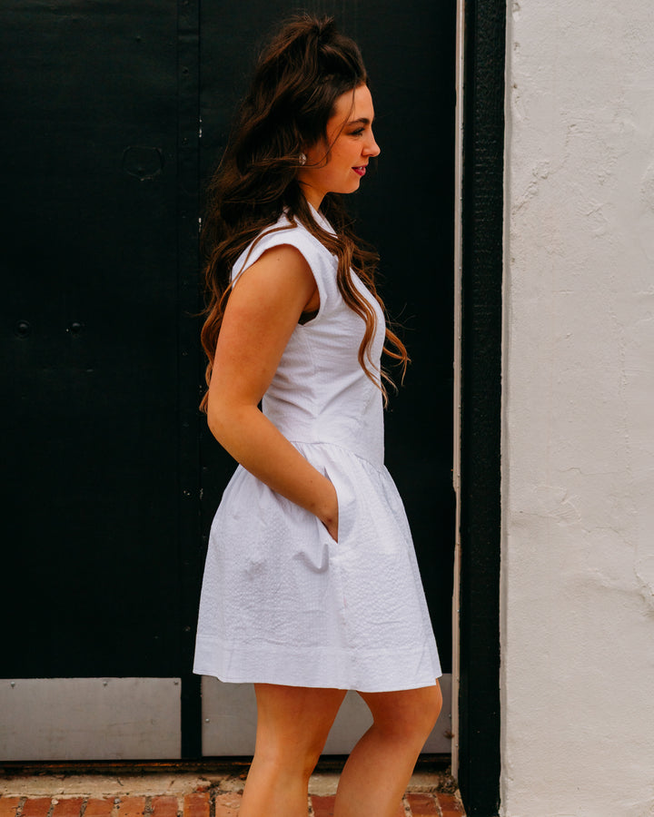 Steve Madden: Gracyn Dress in White (SA14121) - The Vogue Boutique