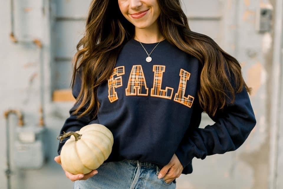 Oliver & Otis: Fall Navy Plaid Sweatshirt