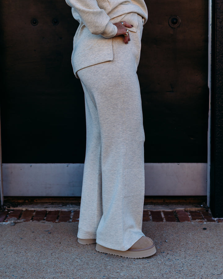 Spanx: Brushed AE Flare Pant in Heather Cream
