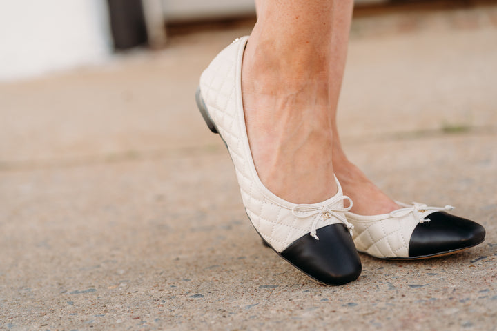 Sam Edelman: Marilyn Ballet Flats in Black/Cream J1755M1901
