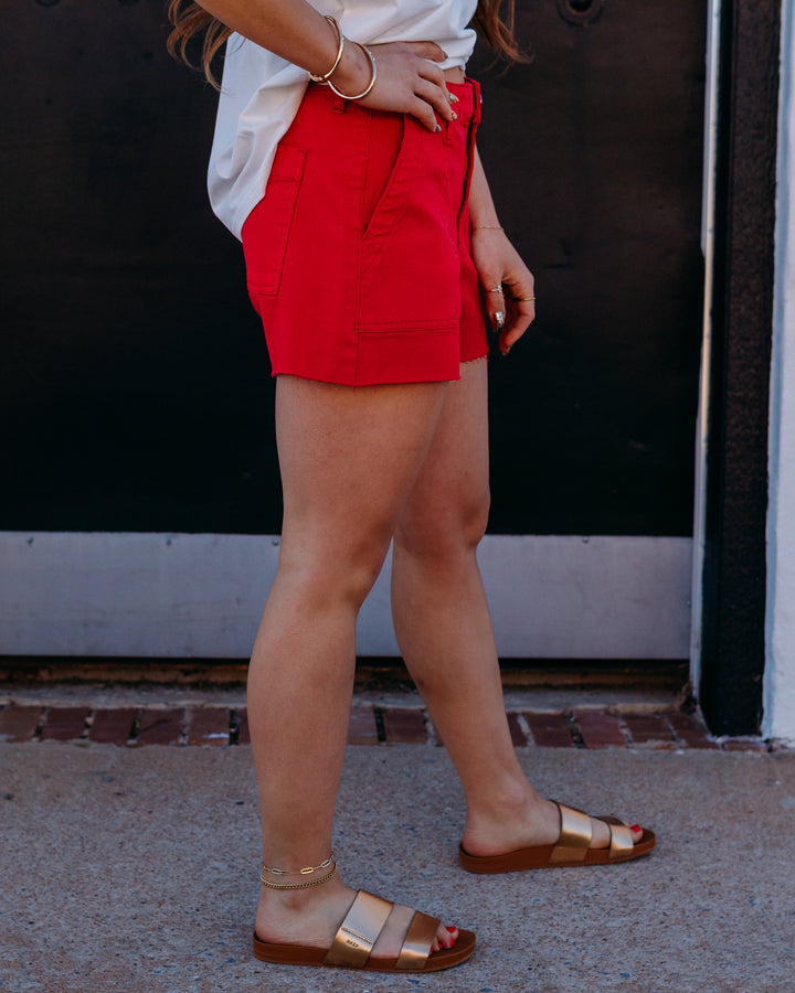 Kut: Jane High Rise Short in Tomato (KS2497MA1)