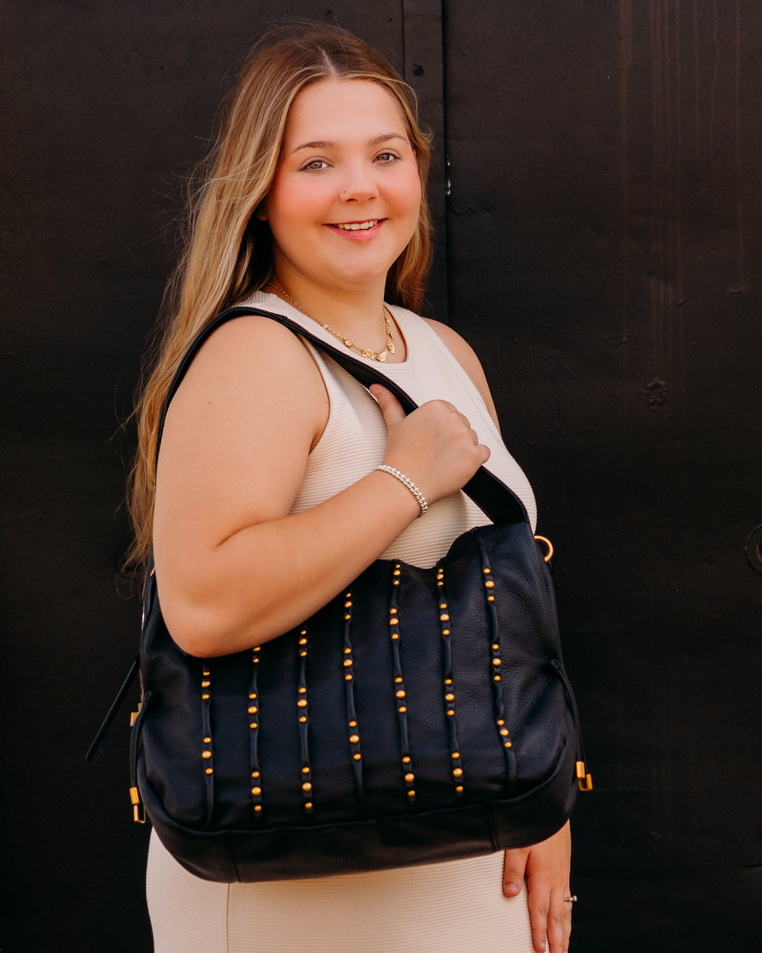 Hobo: Kori Hobo in Black (NV-22904BLK) - The Vogue Boutique
