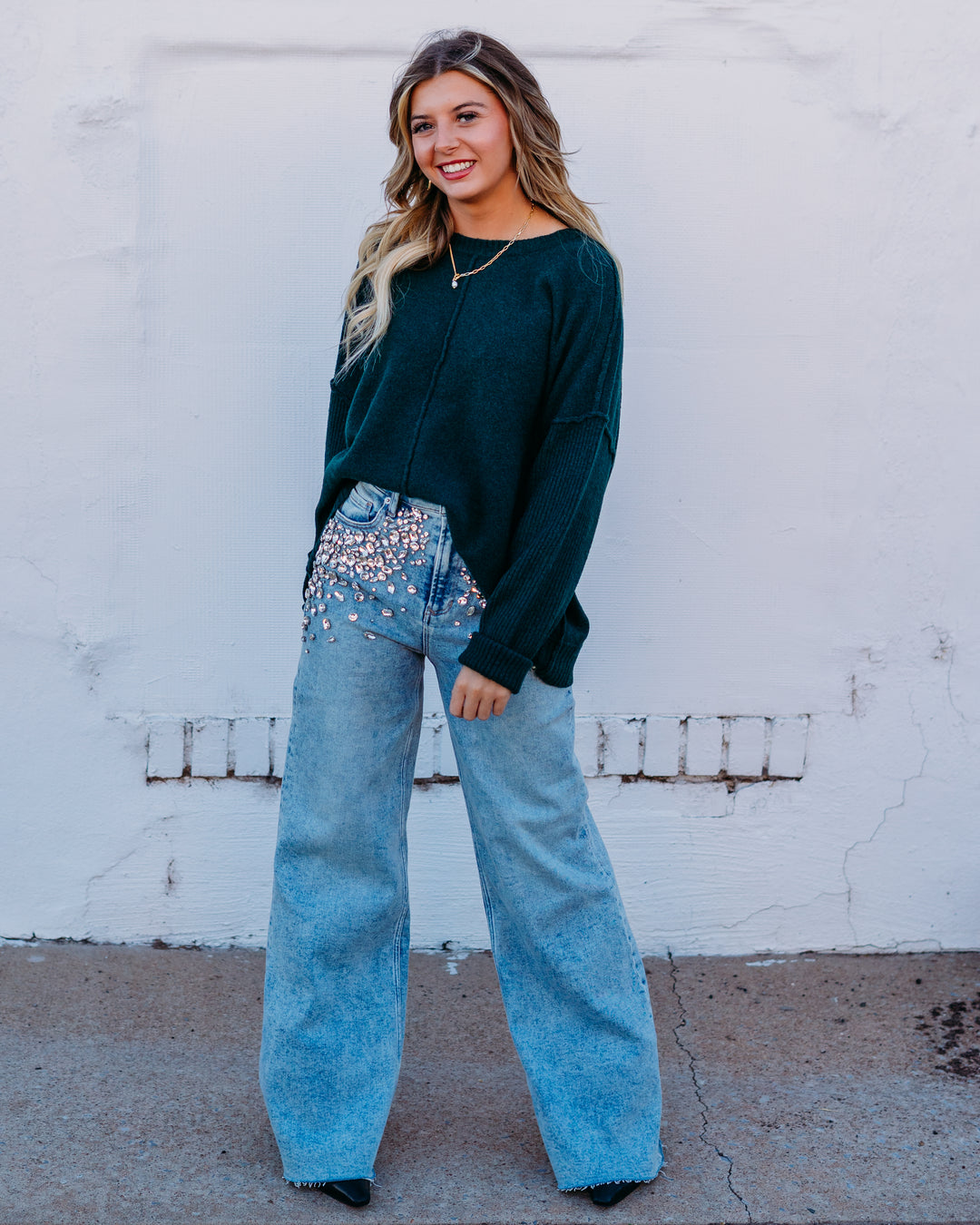 Dear John: Fiona Wide Leg Jeans in Sparkle DPM55A329SKE