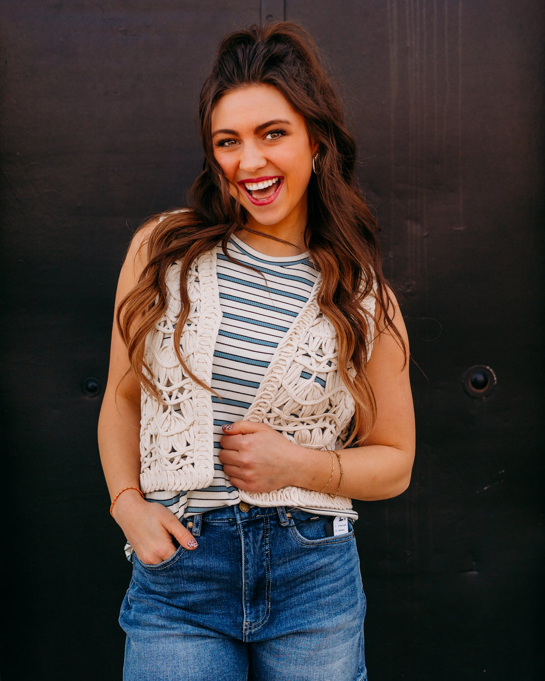 Another Love: Briza Sweater Vest in Vintage Cream - The Vogue Boutique