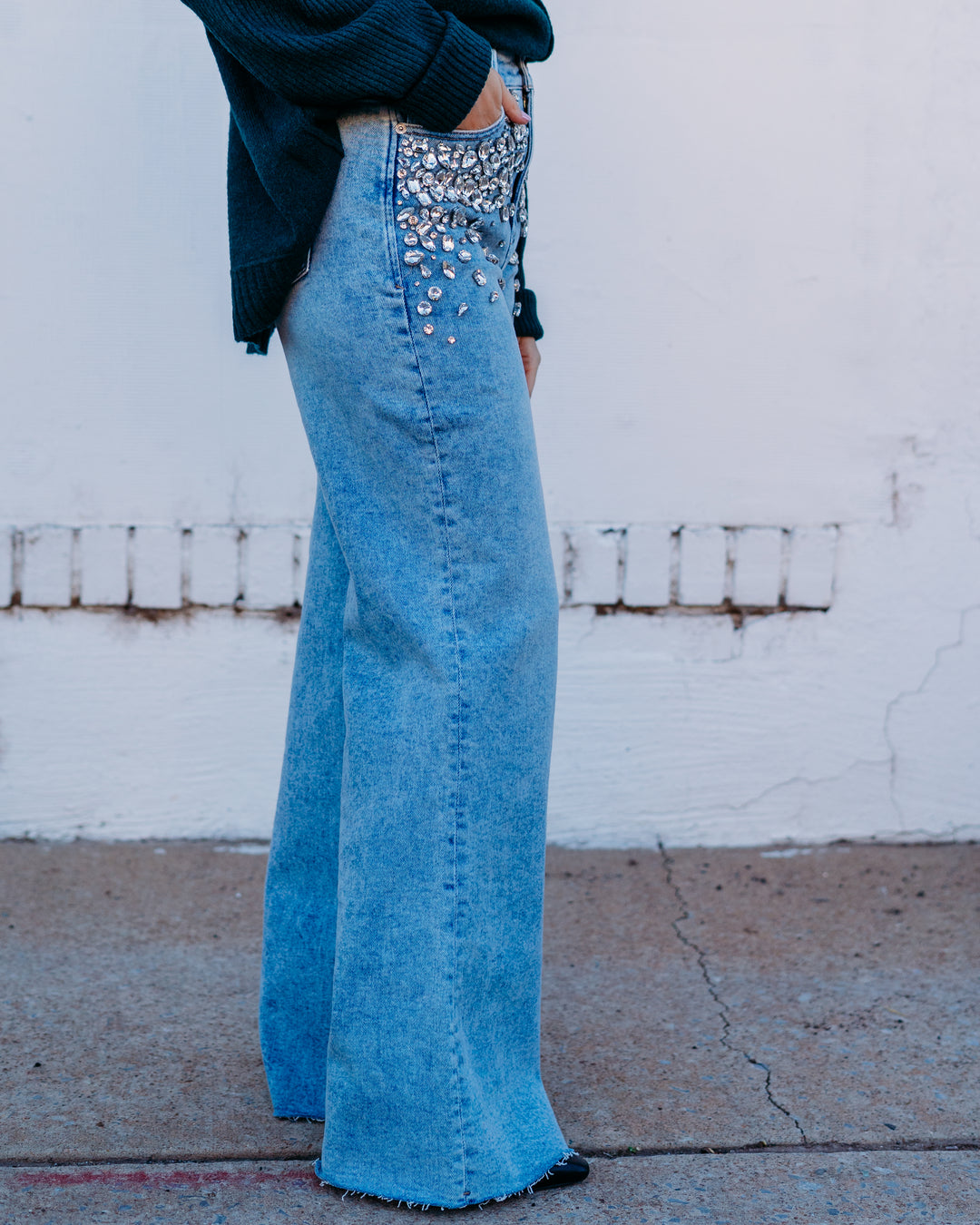 Dear John: Fiona Wide Leg Jeans in Sparkle DPM55A329SKE