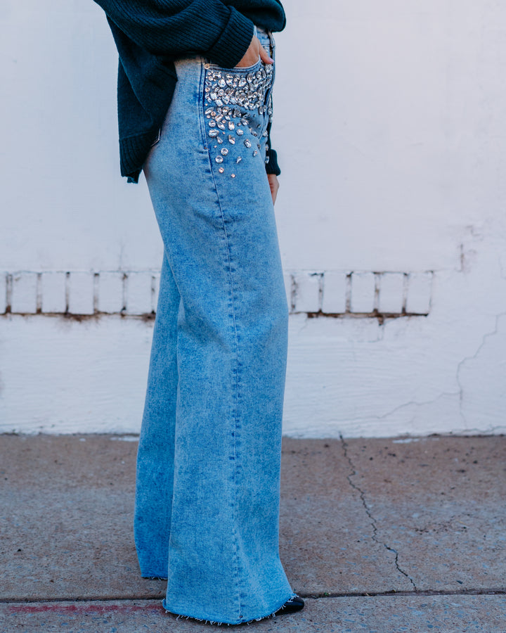 Dear John: Fiona Wide Leg Jeans in Sparkle DPM55A329SKE