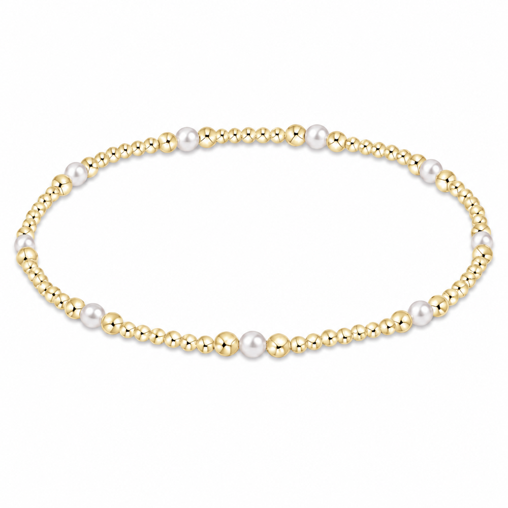 Enewton: Purpose Pearl Gold Bead Bracelet - The Vogue Boutique