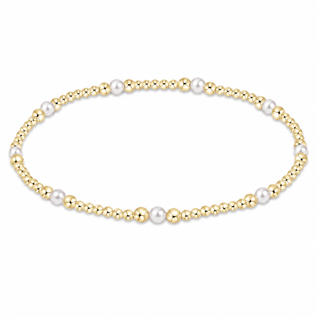 Enewton: Purpose Pearl Gold Bead Bracelet - The Vogue Boutique