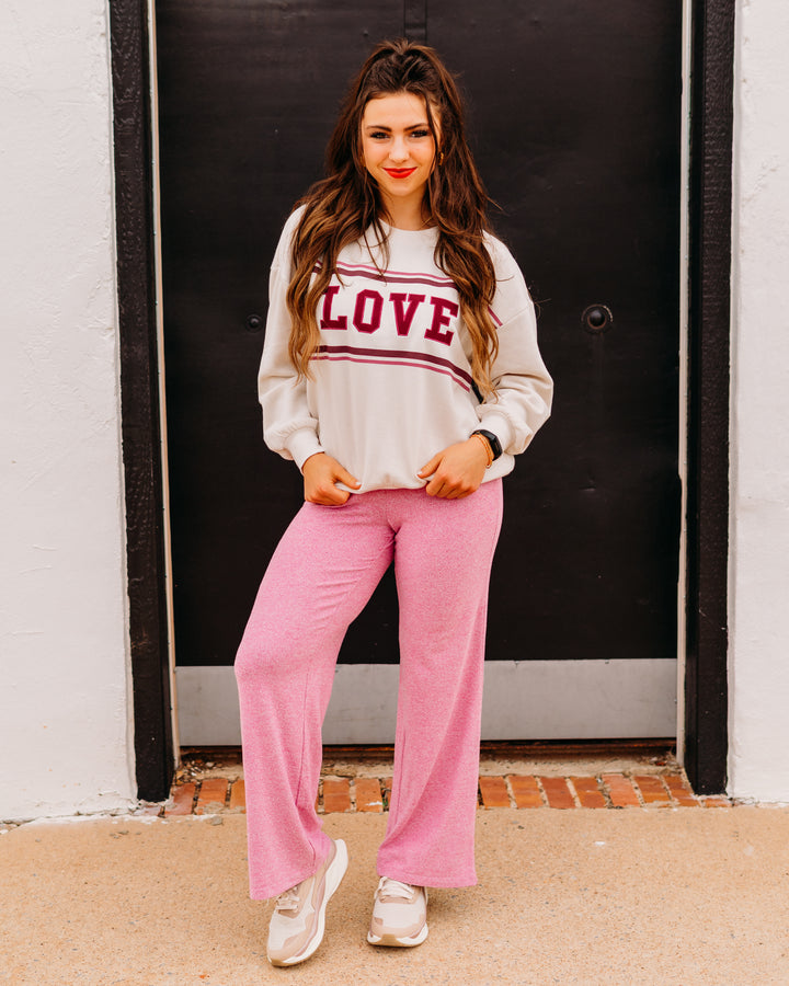 Z Supply: Oversized Love Sweatshirt in Vanilla Ice