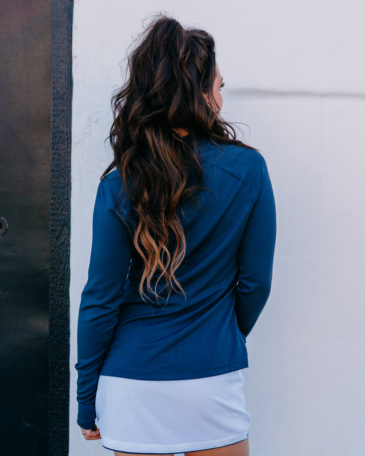 Varley: Amren Half Zip in Blue Nights (VAR02875) - The Vogue Boutique