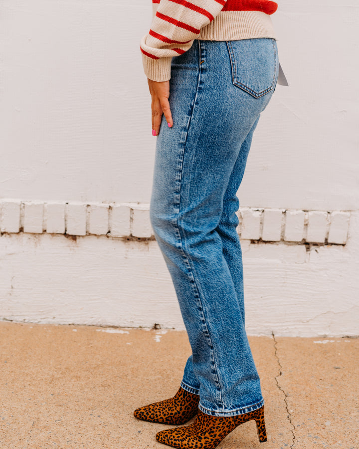 Daze: Smarty Pants High Rise Slim Straight in Face to Face