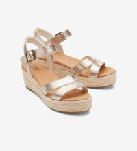 Load image into Gallery viewer, TOMS: Audrey in Light Gold Metallic Leather
