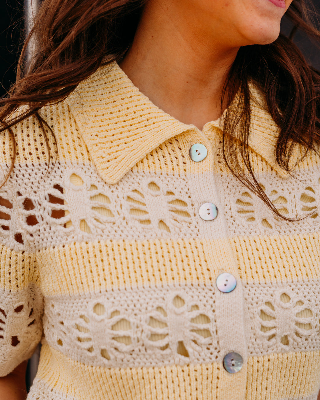 Another Love: Andrine Top in Cream and Yellow - The Vogue Boutique