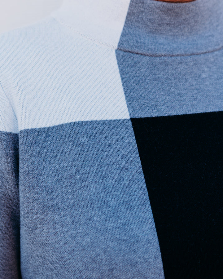 Joseph Ribkoff: Jacquard Sweater Colour Block Pullover in Black/Grey/Vanilla (253907)