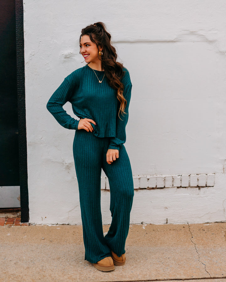 Z Supply: Elfie Rib Long Sleeve Top In Mistletoe