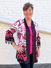 Load image into Gallery viewer, Multiples: 3/4 Flounce Sleeve Multi Color Cardigan - M14509JM
