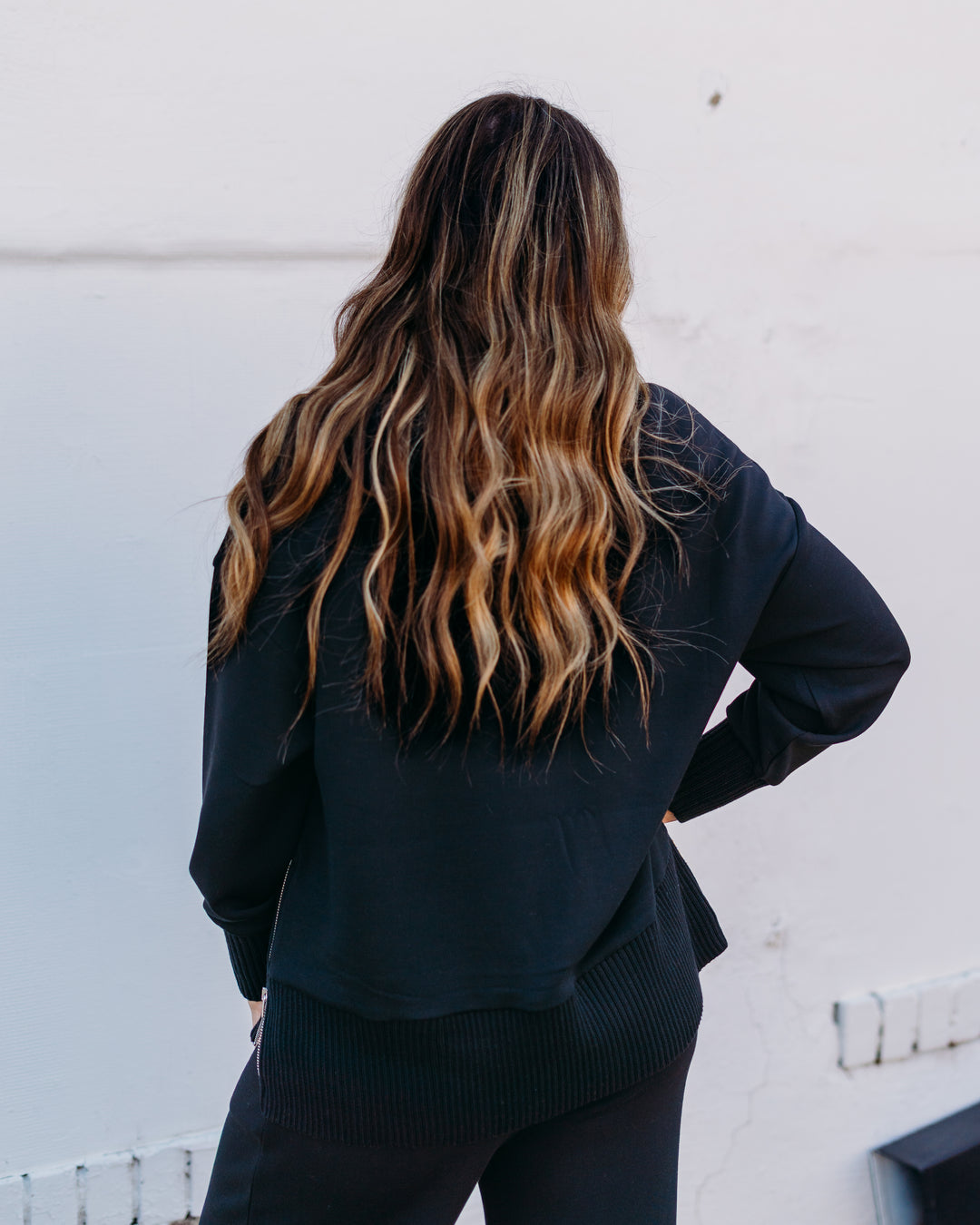 Varley: Barker High Neck Sweat in Black