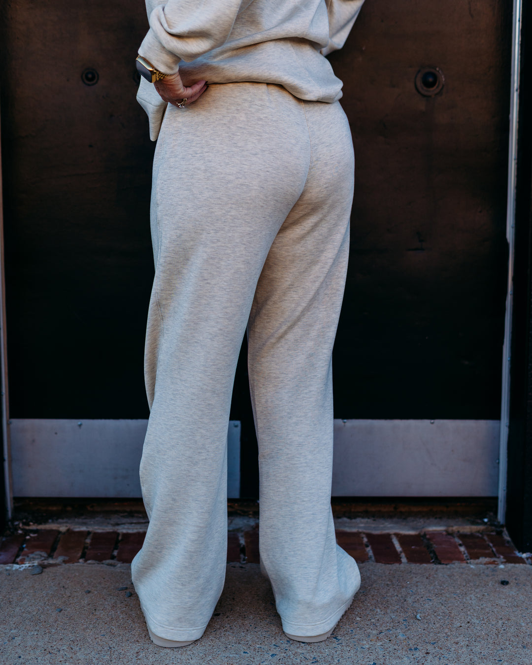 Spanx: Brushed AE Flare Pant in Heather Cream