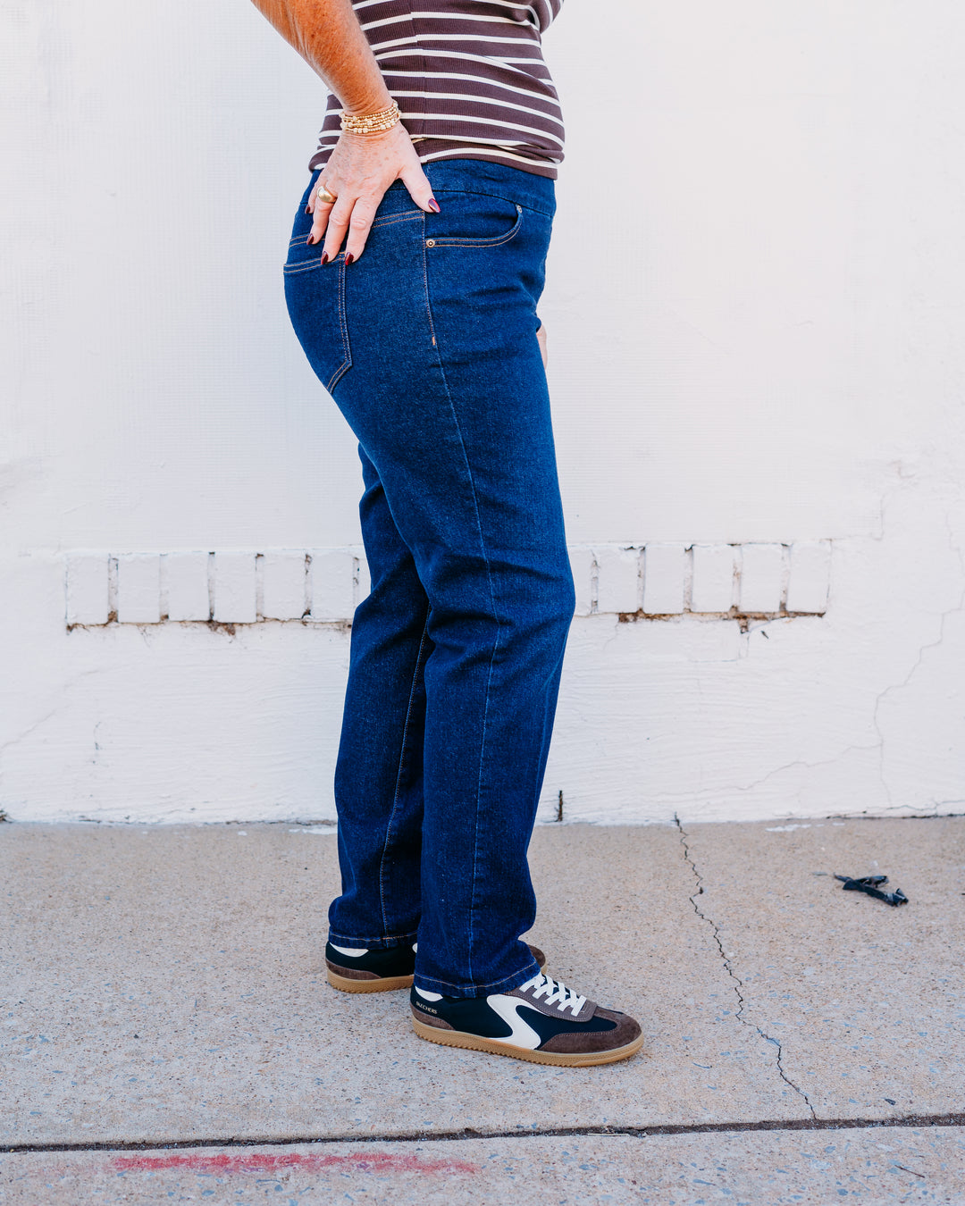Multiples: Ankle Jeans in Midnight Indigo