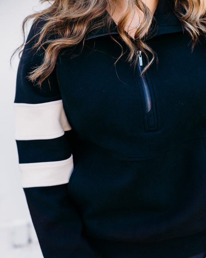 Glyder: Prodigious Scuba in Black and Oatmilk (Oversized)