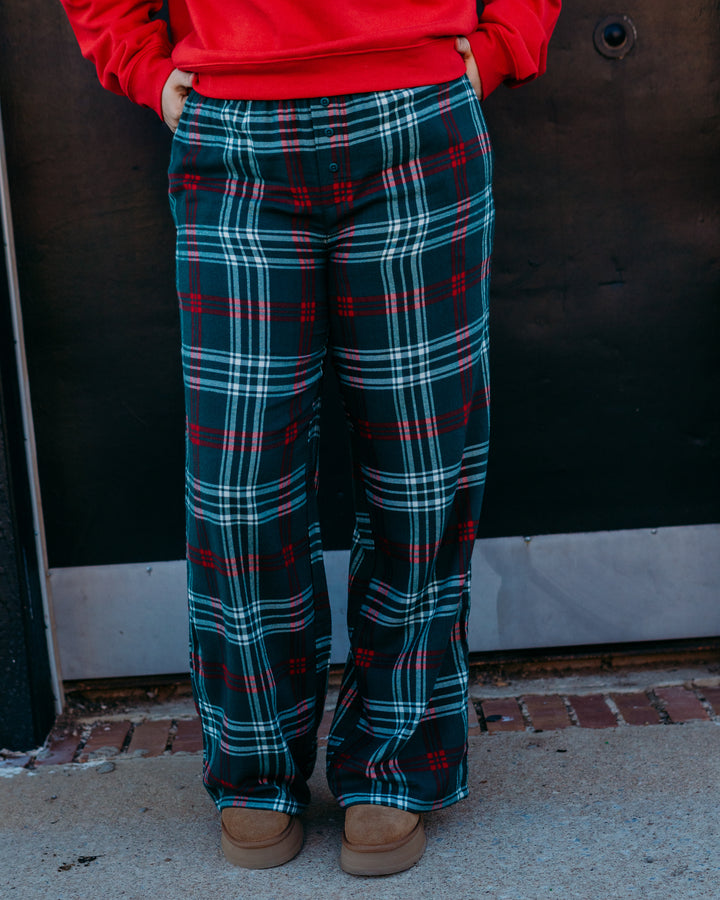 Z Supply: Hangout Plaid Pant in Mistletoe