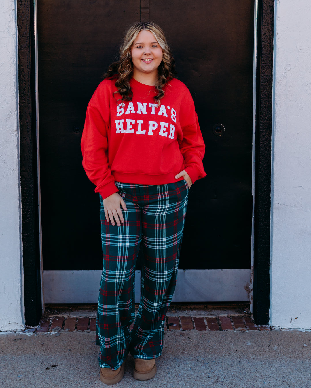 Z Supply: Holiday Sweatshirt in Festive Red