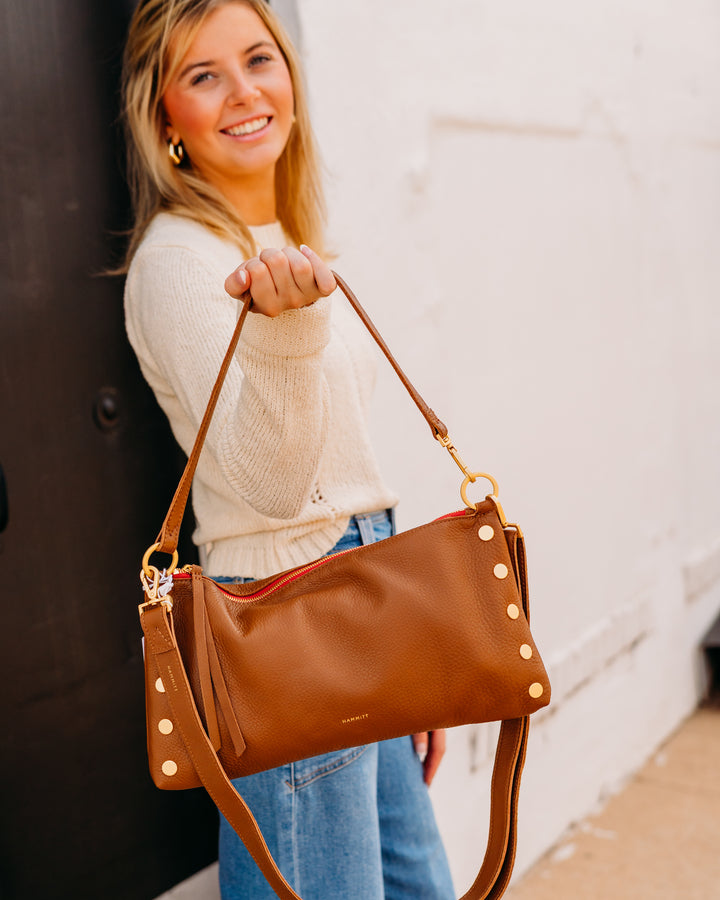 Hammitt: Kyle Handbag in Mahogany Pebble - The Vogue Boutique