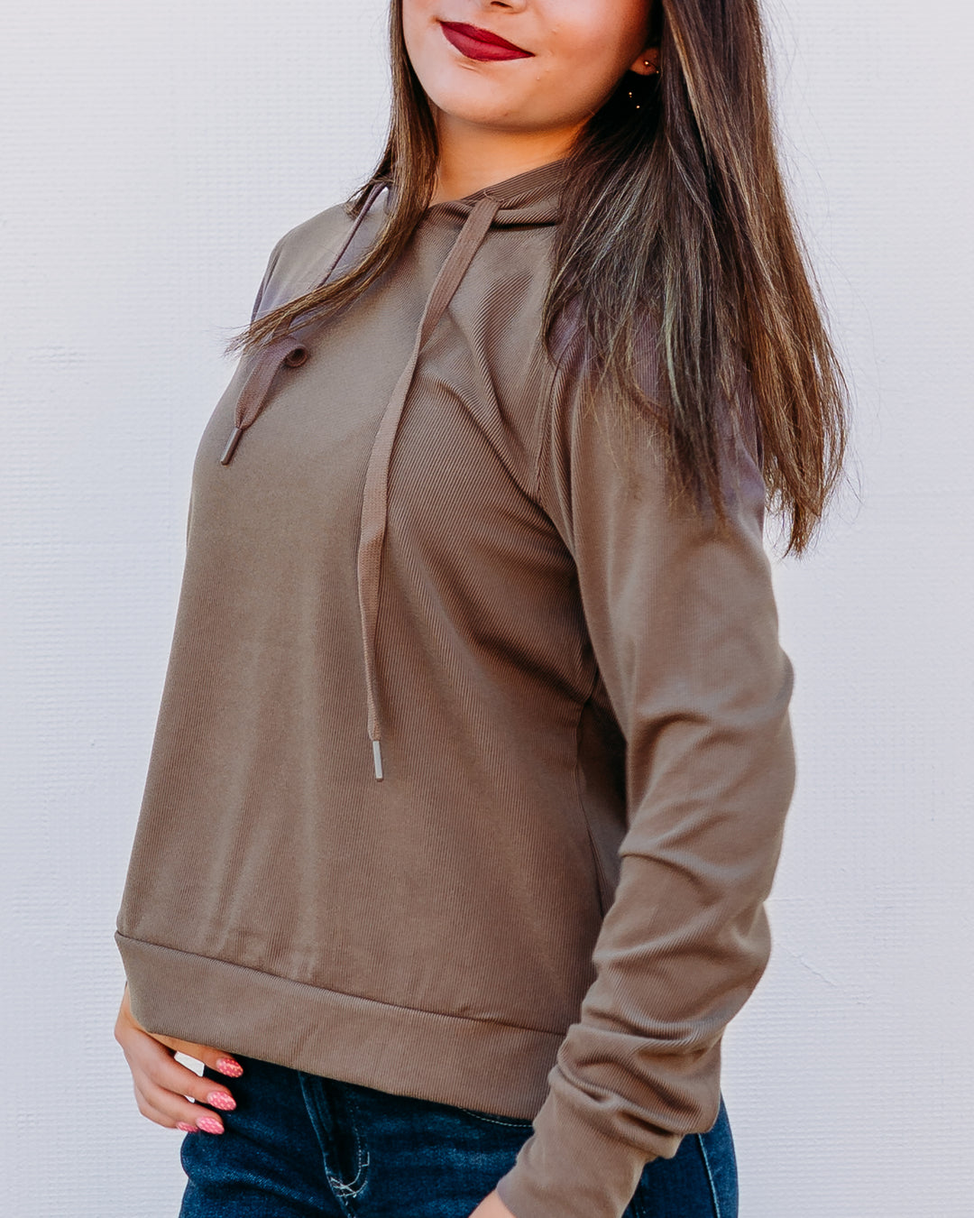 Thread & Supply: Izzy Hoodie in Brown J1814TTRTS