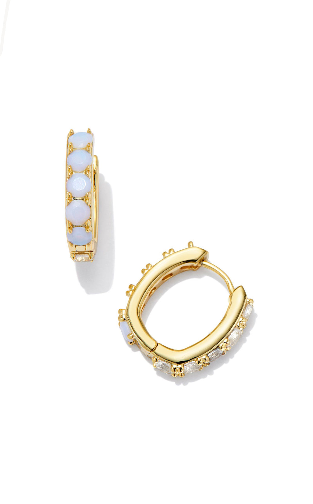 Kendra Scott: Chandler Huggie Earrings in Gold Opalite Mix