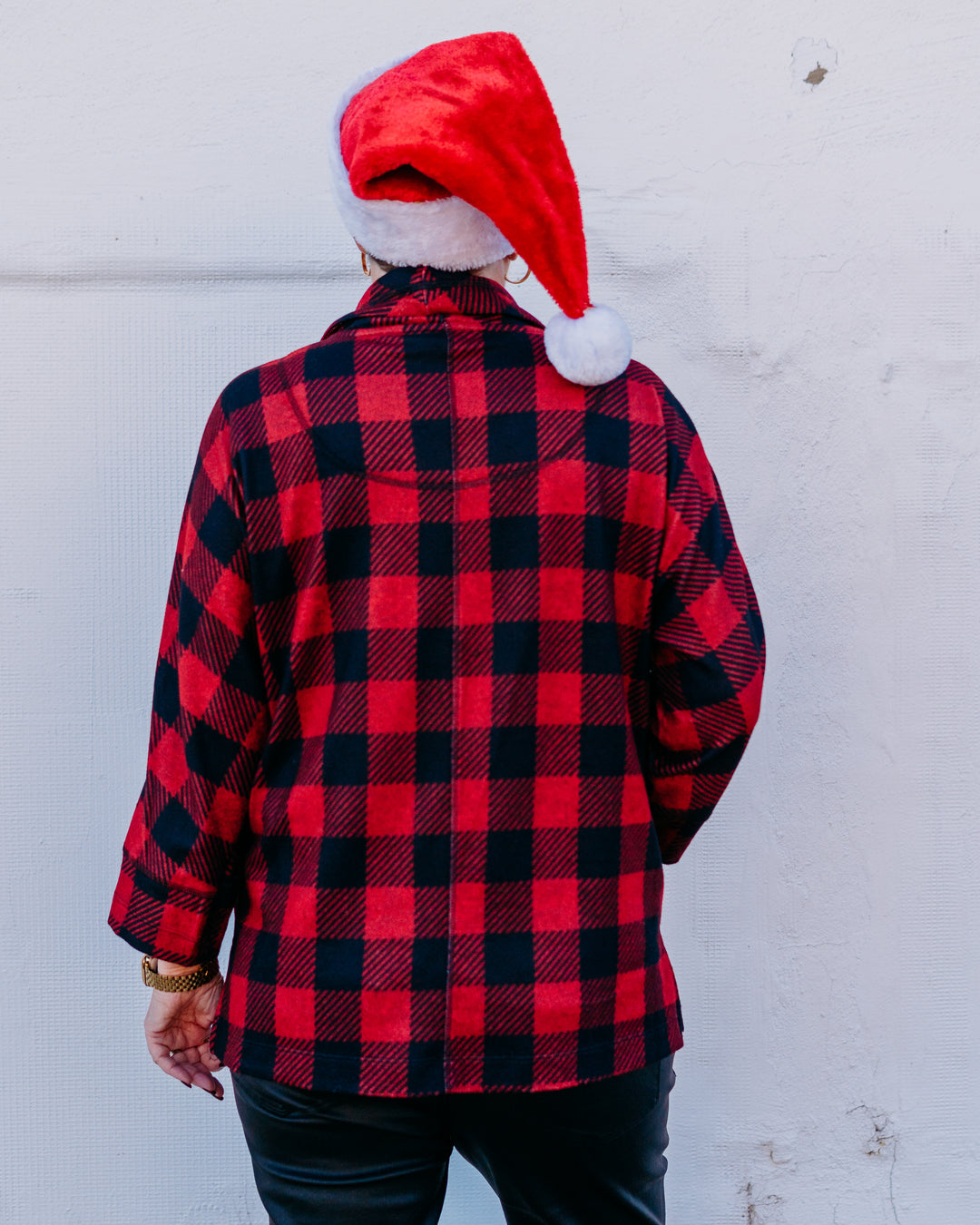 Multiples: (Merry & Bright) Cuffed Dolman Brushed Knit Top in Red M45611TM