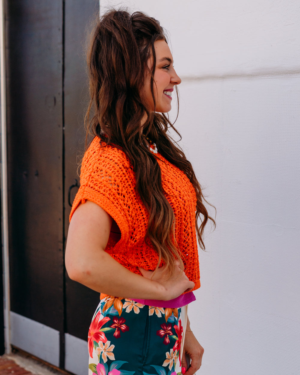 Z Supply: Ballast Crochet Top in Tiger Lily - The Vogue Boutique