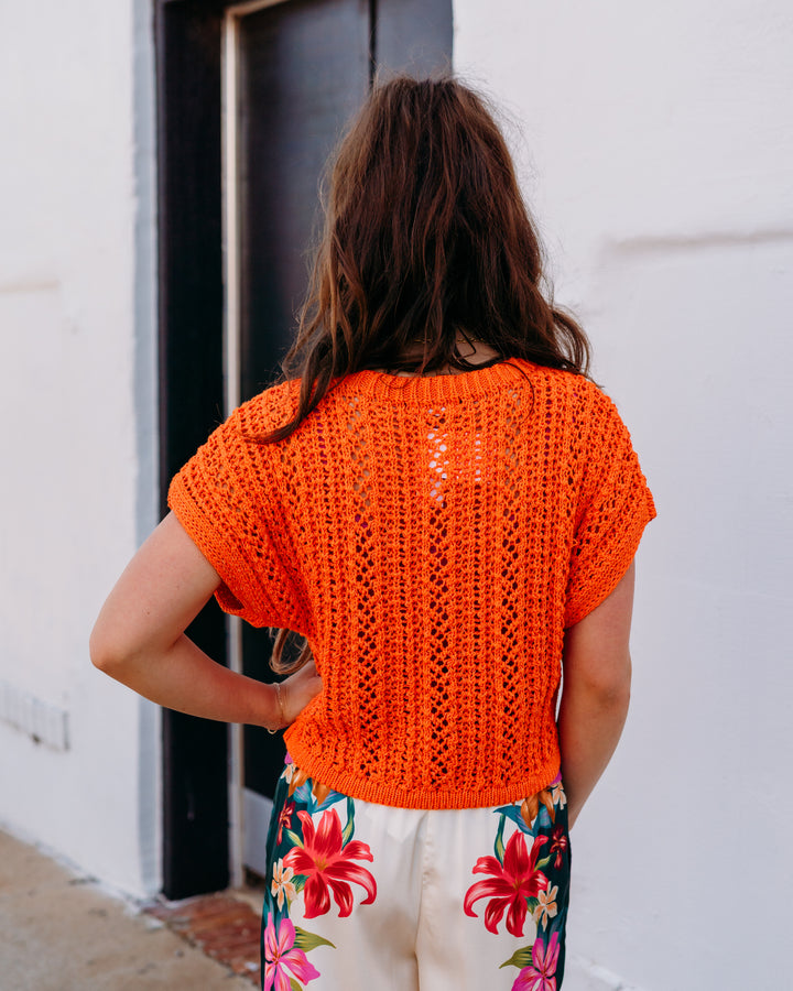 Z Supply: Ballast Crochet Top in Tiger Lily - The Vogue Boutique
