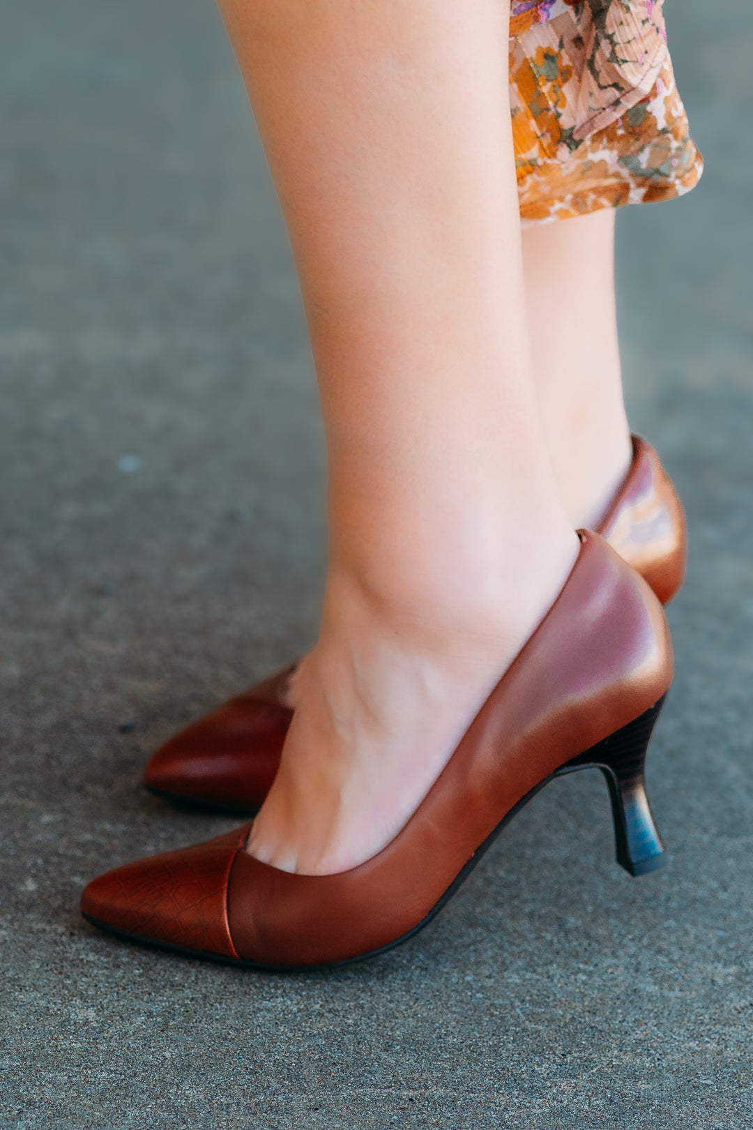 Clarks: Kataleyna Rose Heels in Tan Croc - Main Image